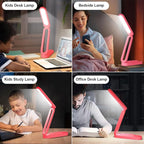 LED Desk Lamp for Office Home & Battery Operated Lamp Rechargeable Lamp Foldable & Portable Light, LED Desk Light Strip, 3 Brightness Dimmable Small Desk Lamp Wireless Reading Lamp