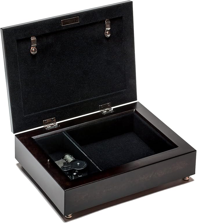 Cottage Garden Forever in Our Heart Bereavement Burlwood Italian Inspired Traditional Music Box Plays You Light Up My Life