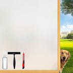 Frosted Glass Window Film Decorative with Reference Cutting Line, Bathroom Window Privacy Film for Glass Windows Cover, Static Cling, Removable, Reusable, Anti-UV, Anti-Glare, 45.2" x 78.74"