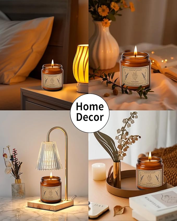 Candles for Home Scented, 16oz Large Soy Wax Lavender Scented Candle, 100 Hour Burn Time, Aromatherapy Candle, Ideal for Christmas, Anniversary, Birthday Gift