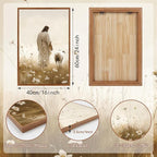 KAIRNE Jesus Framed Canvas Wall Art,Lost Sheep Wall Decor Set of 3(16”X24”),Holy Christian Art Print,Religious Scripture Pictures,Bible Renaissance Wall Painting for Living Room,Bedroom,Church Decor