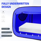 Bed Tent Twin Bed Canopy Portable Dream Tent for Adult Indoor Sleeping Tents with 2 Doors Breathable Private Space Tents, Blue
