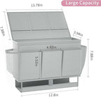 Bedside Caddy, Bed Organizer with 11 Pockets and Power Strip Holder, Versatile Bedside Storage Caddy for Home,Dorm,Bunk,Hospital,Crib Bed (2 Pack Grey)