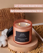 M&SENSE Pink Beach Sands Jar Candle, 11.6oz Pineapple & Coconut Scented Natural Soy Candles for Home Scented, 70 Hour Burn Time, Home Decor Gift for Women, Friends, Family, Colleagues, Couples