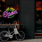 We Are Open Neon Sign, Neon Signs for Wall Decor Neon LED Signs Room Neon Light Up Signs Home Decor for Business Restaurant Cafe Club Party Bar Shop USB Operated