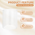 uxcell Hurricane Candle Holder (H:3.9" OD:3.4"), Pillar Floating Candles Holder Clear Glass Cylinder Flower Vases for Table Centerpiece Wedding Party Home Decoration 2Pcs