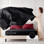 MUXHOMO 5 Pieces Twin Comforter Set, Seersucker Bed in a Bag Twin Size, All Season Luxury Bedding Set with Comforter, Flat Sheet, Fitted Sheet, Pillowcase & Sham, Red & Black