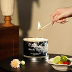 Smoke Vanilla Scented Candles, 18oz Soy Candles Non Toxic 4-Wick Large Candle Jars, Over 50 Hours of Burning Time, Ideal for Gifting, Events, Home Decor