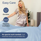 Queen Sheets Set 6 Piece - Includes 4 Pillowcases - Bed Sheets Queen Size - Soft Hotel Luxury Bedding - Cooling, Comfy, Cozy & Breathable - 1 Flat, 1 Fitted & 4 Pillowcases w/ Deep Pockets - Sky Blue