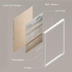 SIGNWIN Framed White Minimal Beach Shore Ocean Sea Seashell Wall Art, Set of 4 Landscape Colorful Wall Decor Prints, Nature Wilderness Wall Décor for Living Room, Bedroom - 11"x14" White