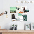 20 Pack Mini Self Adhesive Clips for Pictures - Clip Photo Holders for Wall, Photo Cards Hanging Display Board & Picture Boards, Artwork Photos Holders Hangers Room Decor (Clear)