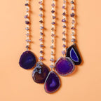 Agate Gemstone Dream Catcher 7 Chakra Tree of Life Dream Catcher with Rainbow Crystal Stones Handmade Dreamcatcher Wall Decor for Adults Boys Girls,Bedroom,Wedding,Garden,Bless Gift(Purple Moon)