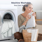 PHF Ultra Soft Waffle Weave Blanket King Size 104"x 90"- Washed Lightweight Breathable Cozy Woven Blanket for Bed - Aesthetic Decor for Couch Bedding Sofa Home Car - Ice Blue