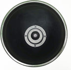 FixtureDisplays® Garden Green Plastic Round 11.8 Inches Diameter 11.8 Inches Tall Planter Resin Glazed Faux Ceramic Flower Pots Drainage Hole with Saucer Decorative Pot 15675-NF