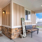 Surfapans Welcome Sign for Front porch Standing 45"X9"Large Wood Frame Outdoor Tall Welcome Signs Vertical Decor for Farmhouse Rustic Home Modern Outside Front Door Wall Decorations (Black)