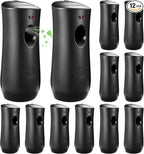 12 Pack Automatic Air Freshener Spray Dispenser,Wall Mounted or Free Standing Auto Freshener Dispenser Aerosol Sprayer for Hotel Office Living Room Bathroom Commercial Place,Black