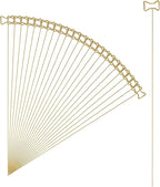 uxcell 24 Pcs Table Card Holders, 11.8 Bow Metal Craft Wire Clips Picture Clip Table Number Holders Picks for Wedding, Photos, Memo, Restaurant, Gold