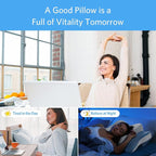 Memory Foam Cervical Pillow, Multifunctional Ergonomic Contour Pillows, Orthopedic Pillow for Neck and Shoulder Pain Relief, Washable Pillowcase, for Side Back Stomach Sleepers