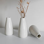 Modern White Ceramic Vase Set of 16 for Living Room Bedroom 5.1'' Minimalist Fresh Flower Vases for Home Decor Office Fireplace Centerpieces Nordic Style Gift for Fake Plant 16 Pack