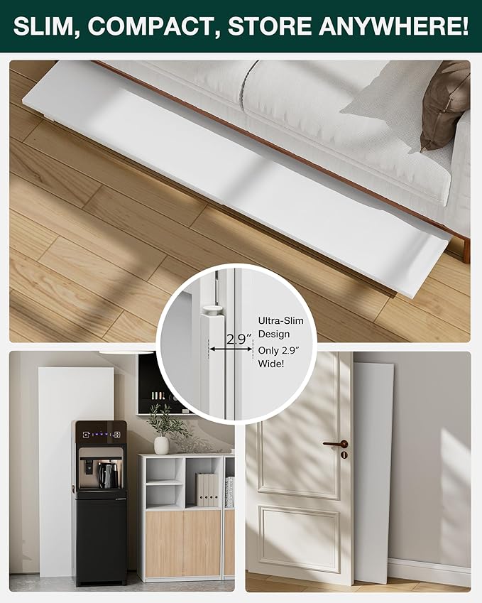 Frylr Small Folding Computer Desk – Portable 55.1 Inch Foldable Laptop Table, Collapsible and Compact for Easy Storage and Fast Setup, Lightweight for Small Spaces, Craft and Study Use, White