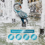 37 Inch Blue Heron Crane Statue, Metal Yard Art Outdoor Decoy, Garden Sculpture for Lawn/Pond Decoration, 1Pc, ORTBL-CR24053A-18