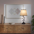 Kakanuo Table Bedside Lamp with USB C Charging Port, Grey Traditional Nightstand Lamp for Living Room, Desk Lamp Large Retro Table Lamp for Bedroom