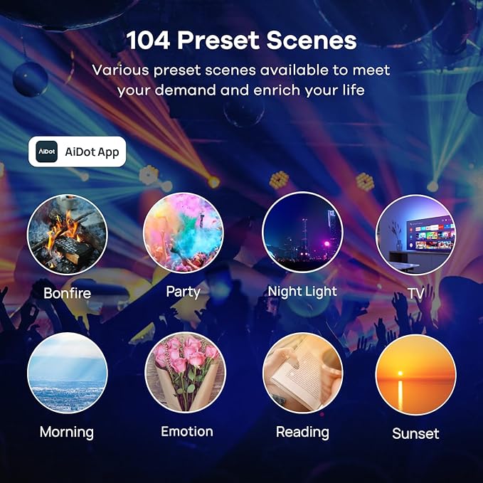 Linkind WiFi Smart Light Bulbs, Alexa Light Bulb Work with Alexa, Google Home, RGBTW 16 Million Color Changing Light Bulbs Dimmable, Mood Lighting, 2.4GHz Only, A19 E26 WiFi Bulb 60W 800LM 8 Pack