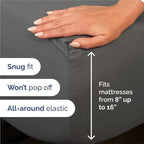 Split King Size 5 Piece Sheet Set - Comfy Breathable & Cooling Bed Sheets Set - Hotel Luxury Bedding for Women, Men, Kids, Teens, Boys & Girls - Deep Pockets, Soft, Wrinkle Free - Oeko-Tex - Charcoal