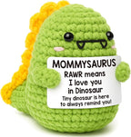 Mini Gifts for Mom Christmas I Love You Mommy Gift Handmade Crochet Dinosaur Mom Gifts for Christmas Birthday Gift for Mama Mother- in- Law New Bonus Step Moms Mother from Daughter Son Husband