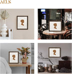 AELS 8x10 Inch Vintage Picture Frame, Elegant Antique Photo Frames with Glass Front, Photo Display, Tabletop Wall Hanging, Gift Ideas, Black with Gold Trim