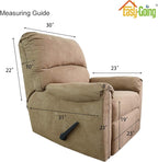 Easy-Going Recliner Stretch Sofa Slipcover Sofa Cover 4-Pieces Furniture Protector Couch Soft with Elastic Bottom Kids Spandex Jacquard Fabric Small Checks(Recliner,Tan,Large)
