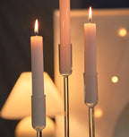 Candle Holder, Glass Taper Candle Tall Candlestick Holder, 3 Different Heights, for Table Centerpiece, Wedding, Party, Clear, 6pcs