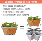 Vertical Planter 6 Tier Stackable Planters Garden Planters Strawberry Herb Flower and Vegetable Planter Indoor Outdoor Gardening Pots with Removable Wheels and Tools 2-Pack