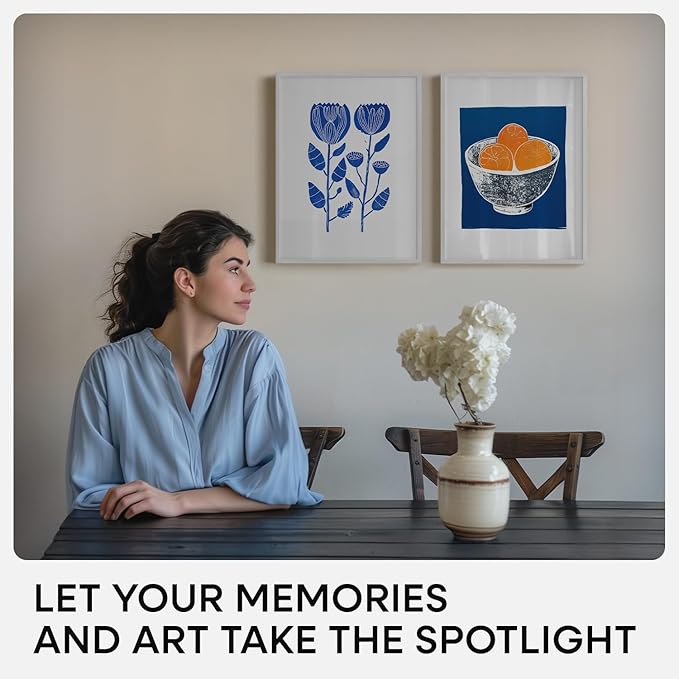 Homeforia 12 x 16 Picture Frame Silver, High End Metal 12x16 Poster Frames with Mat 9x12 Photo, 12 x 16 Silver Frame Matted to 9 x 12 in Print, 16by12 Hanging Frame, Tempered Glass, Wall Kit, Set of 1