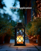 Homemory Solar Lanterns Outdoor Waterproof Hanging with Flickering Flameless Candles, 2 Pack Garden Outdoor Lantern Decorative for Patio Front Porch Backyard Balcony Cabin Outside (Bronze)