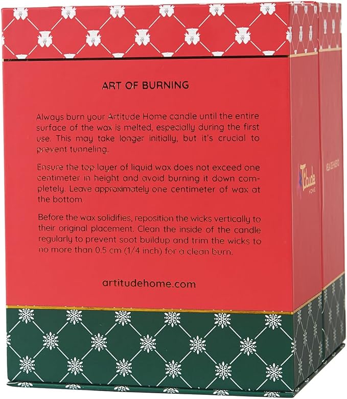 Christmas Candles | Scented Egg Candle with Cinnamon, Caramel, and Nutmeg | Elegant Christmas Decor & Gift | Warm Holiday Ambiance for Living Room and Gatherings | 14 Cm | Red