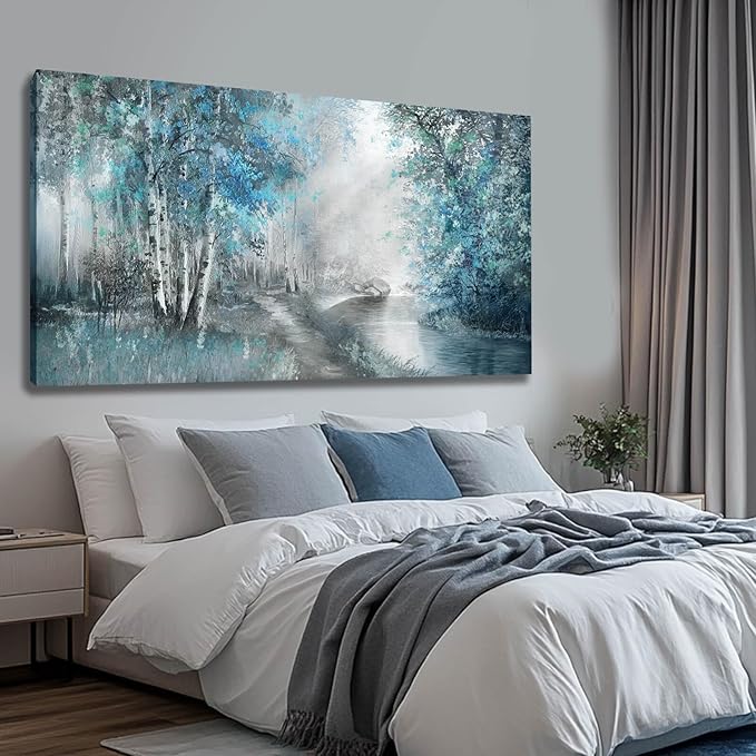 SOUGUAN Forest Pictures for Wall Canvas Art 30"x60" Plant Wall Decor Tree Artwork Painting Natural Decorations for Dining Room, Bedroom, Home Office, Kitchen