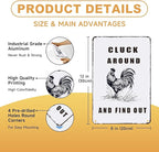 Chicken Coop Accessories Metal Signs,Funny Chickens Tin Signs - Chicken Decor Farmhouse Wall Decor,Chickens Gifts Rustic Farm House Decorations for Home/kitchen/Outdoor Garden