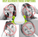 BZseed Aromatherapy Essential Oil Diffuser 550ml 12 Hours White Wood Grain Aroma Diffuser with Timer for Large Room, Home, Baby Bedroom, Waterless Auto Shut-Off, 7 Colors Lights Changing