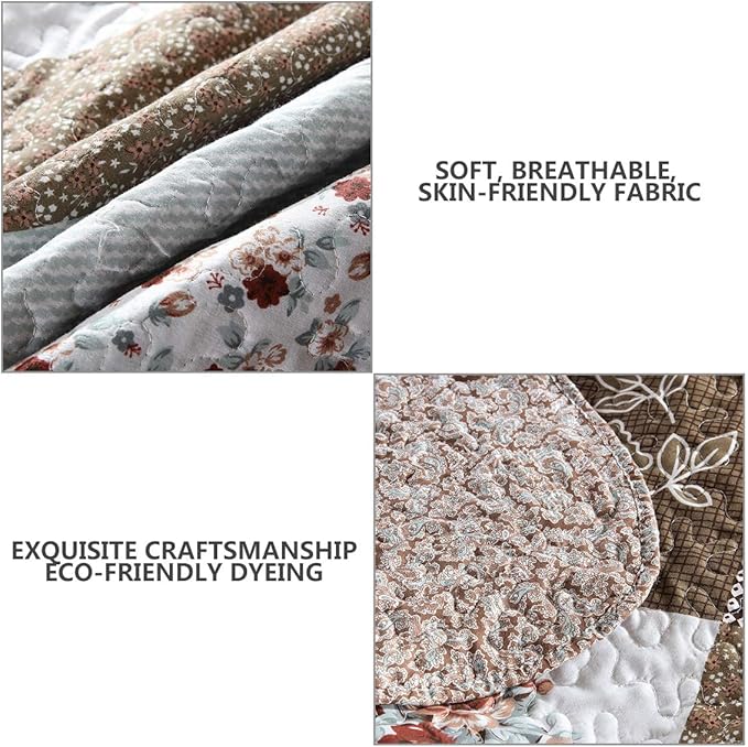 Travan 2-Piece Twin Quilt Sets with Sham Oversized Bedding Bedspread Reversible Soft Coverlet Set, Twin Size