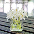 KEYWING 6 Pack Square Glass Vase 4" x 4" x 4", Clear Flower Vases for Centerpieces, Square Glass Cube Vase Candle Holder for Wedding, Party, Home Office Decoration