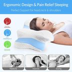 Memory Foam Cervical Pillow, Multifunctional Ergonomic Contour Pillows, Orthopedic Pillow for Neck and Shoulder Pain Relief, Washable Pillowcase, for Side Back Stomach Sleepers