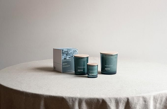 Skandinavisk ARKTIS 'Artcic' Scented Candle, Special Edition, Scent Notes: Windswept Woods and Arctic Sage, Spearmint and Snowflakes, Vegan Formula, 2.3 oz.