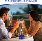 Tuanse 2 Pcs Oil Lamps for Indoor Use Vintage Hurricane Emergency Glass Oil Lamps Large Lantern Classic Decorative Oil Lamp for Home Tabletop Emergency Lighting Supplies(Royal Blue)