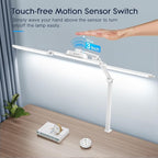 Syrinx Desk Lamp with Gesture Sensor Switch and Remote Control, 24W Bright LED Desk Lamps for Home Office with 50 Light Modes Adjustable Desk Lamp with Clamp for Tables Up to 2.95 inches Thick