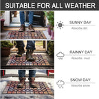 CHICHIC Welcome Door Mat 18 x 30 Inch Front Doormat Outdoors for Home Entrance Outdoors Mat for Outside Entry Way Doormat Entry Rugs, Heavy Duty Non Slip Rubber Back Low Profile, Colorful