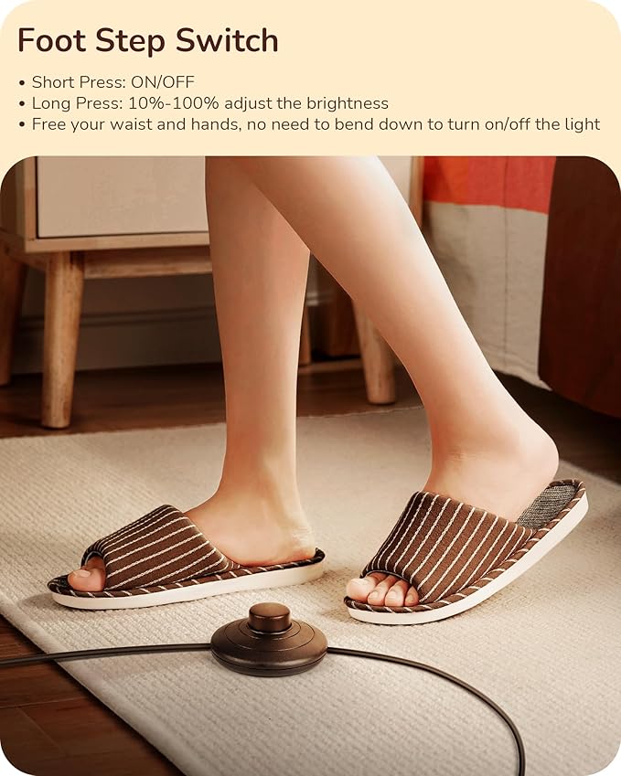 EDISHINE LED Corner Floor Lamp, 57.5" Minimalist Dimmable Sleek Light, Adjustable Height, Tall Floor Lamps for Living Room, Bedroom, Office, 3000K Warm White Light, White