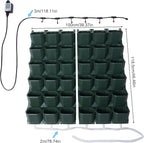 36 Pots Self-Watering Wall-Mounted Planter, 39.4”L x 46.5”H Vertical Wall Planter Self Watering Stackable Planters Vertical Garden Wall Garden Planter Outdoor Indoor for Herbs Flowers Strawberries