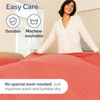 Full Sheets Set 6 Piece - Includes 4 Pillowcases - Bed Sheets Full Size - Soft Hotel Luxury Bedding - Cooling, Comfy, Fade Free & Breathable - 1 Flat & 1 Fitted & 4 Pillowcases w/ Deep Pockets - Coral