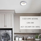 Led Flush Mount Ceiling Light Black Ceiling Light Fixture for Entryway Bedroom Hallway 4000k 10W